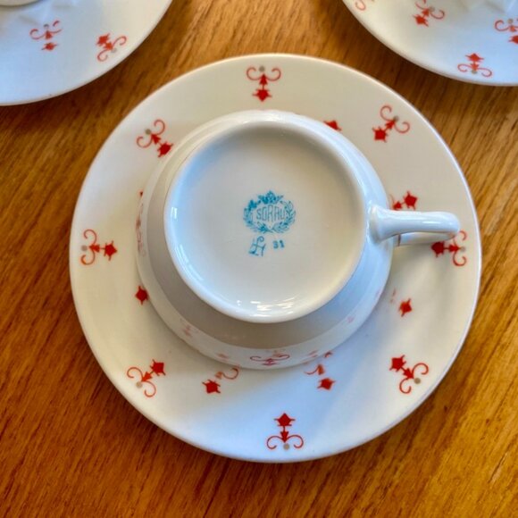 Vintage 1928 Sorau Art Deco Porcelain Coffee Set - Picture 9 of 16